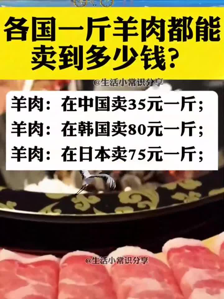 各国一斤羊肉多少钱