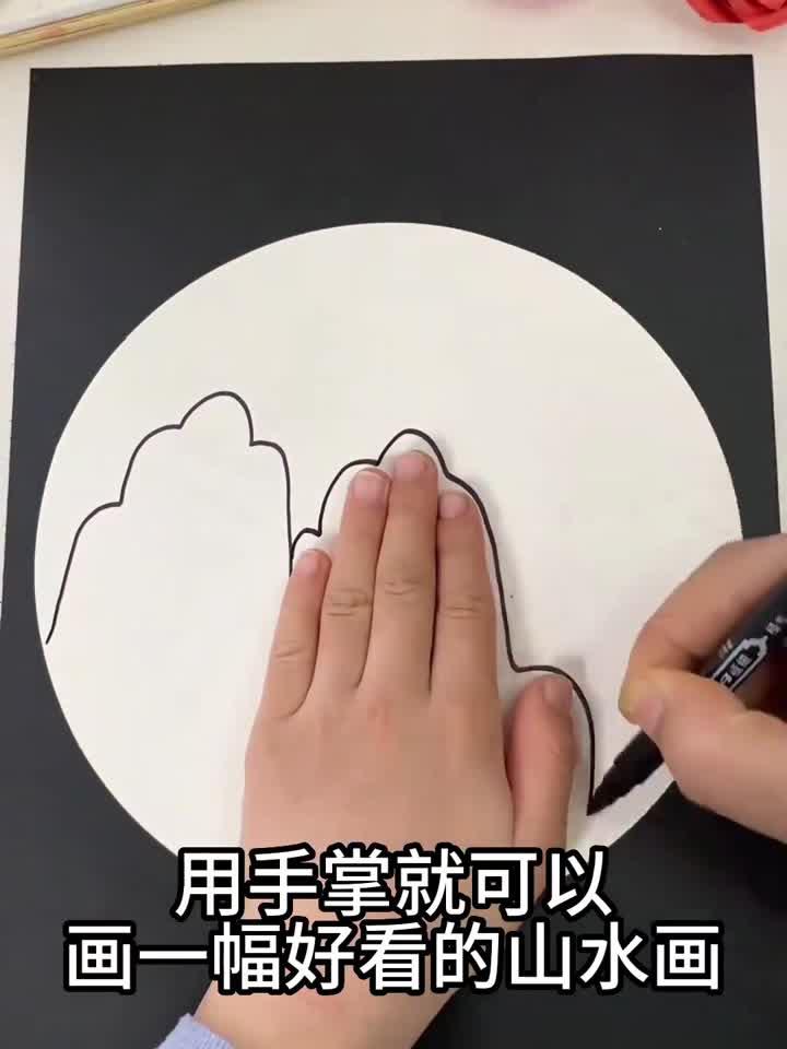 春天了,和孩子用手掌,来画可爱的儿童画、真的简单又好看