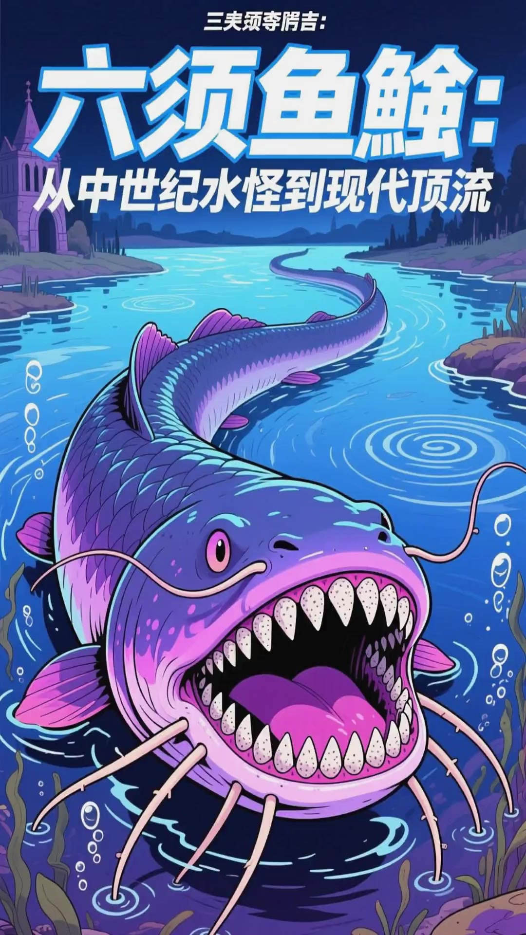 欧洲巨鲶又名六须鲇鱼，中世纪欧洲水怪原型