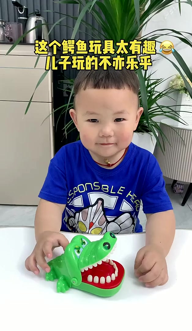 这个鳄鱼玩具太有趣了,儿子玩的不亦乐乎 (1)
