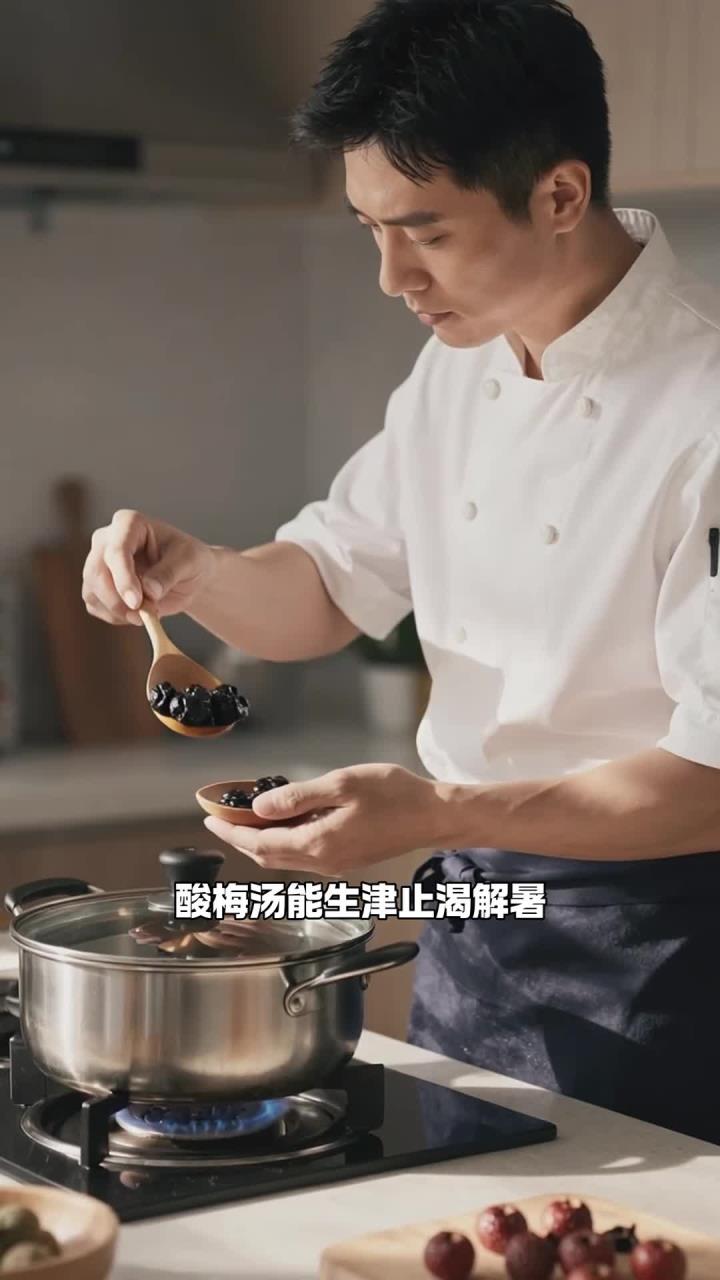 夏日午后喝一杯酸梅汤,生津止渴,解暑效果甚好