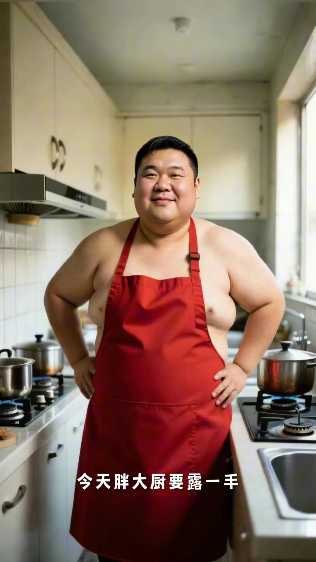 胖虎下厨煎蛋，把鸡蛋煎糊还嘴硬说好吃