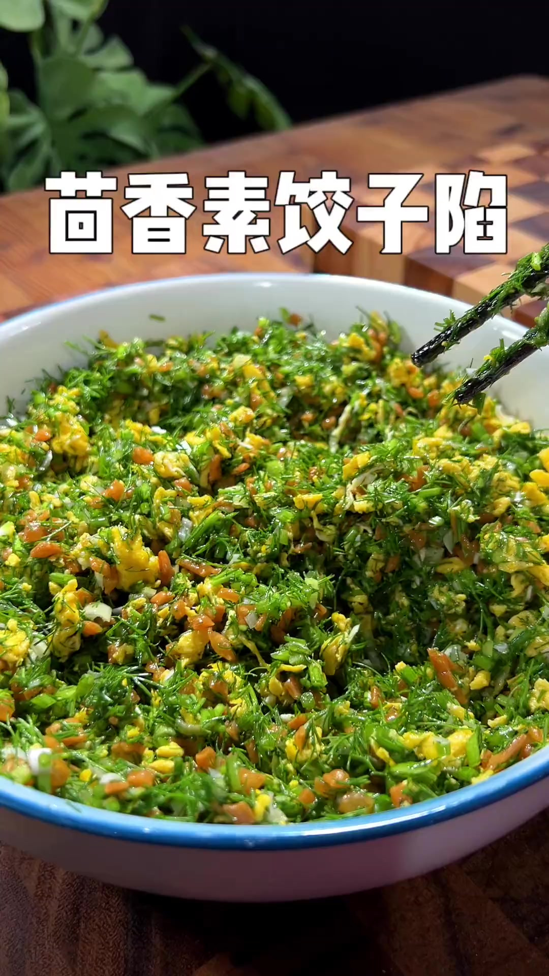 茴香素饺子陷调法特别鲜美好吃