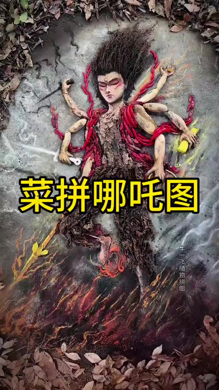 帅哥田间创意拼蔬菜,打造惊艳艺术形象