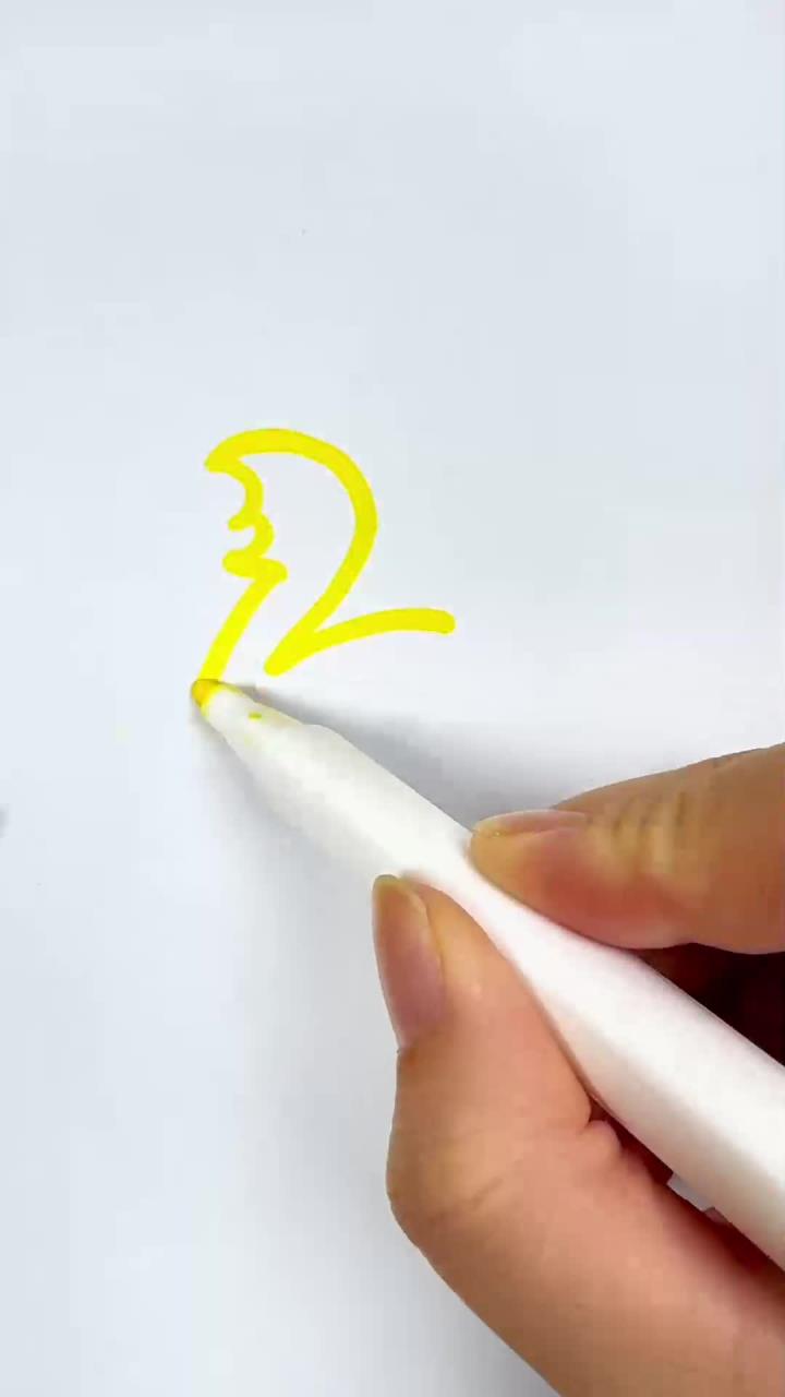 用数字画游泳的大白鹅