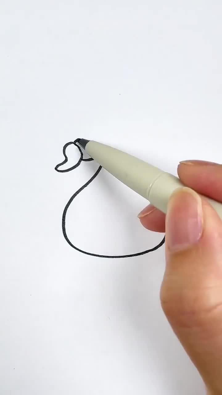 大白鹅这样画简单又可爱