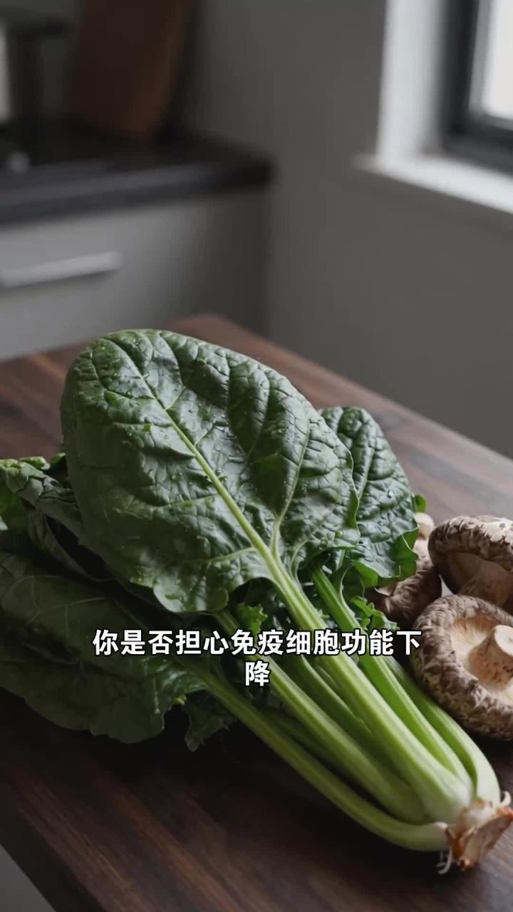 免疫细胞活性食护,吃清炒菠菜香菇,维持细胞功能