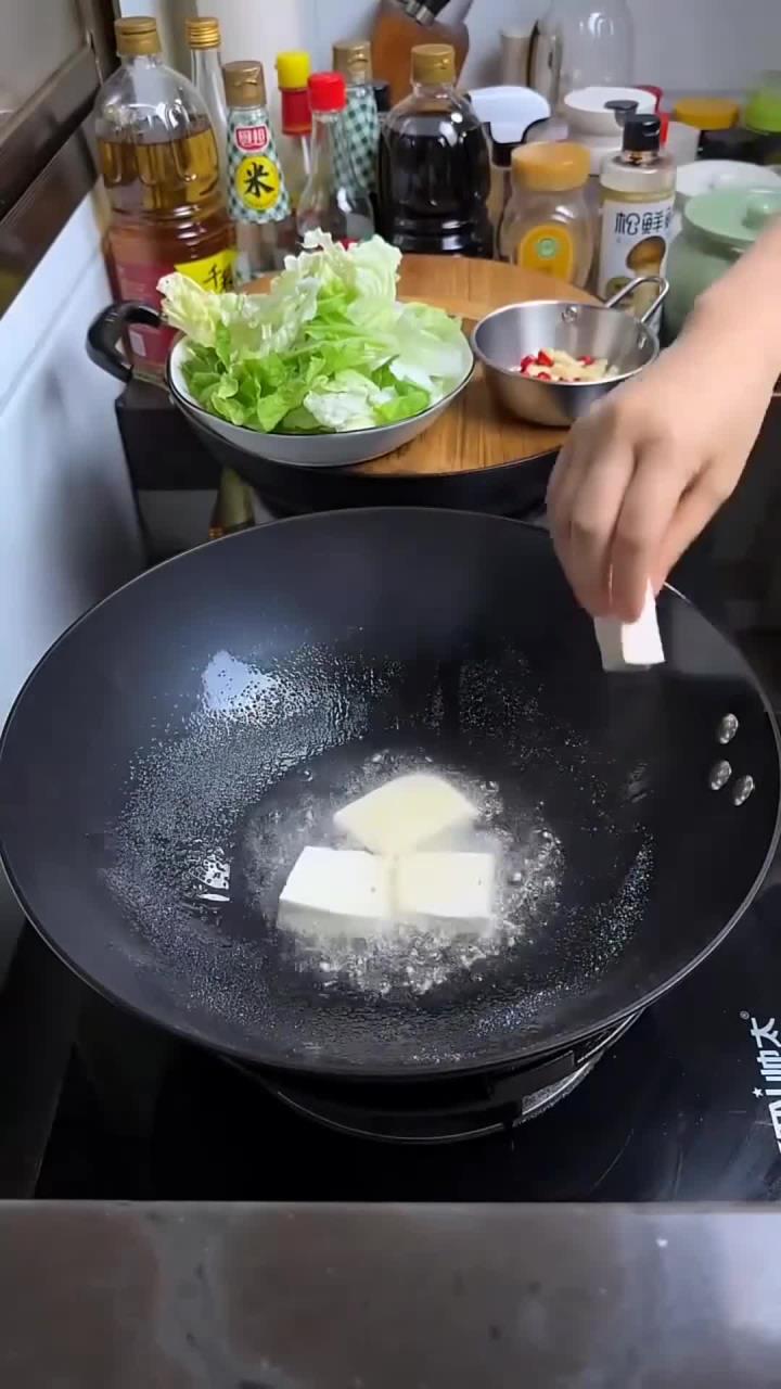 白菜炖豆腐老好吃了