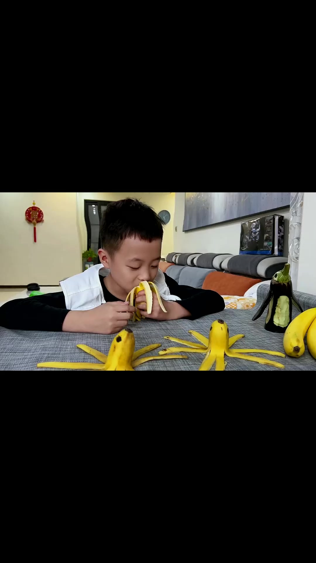 你们用水果蔬菜做过小动物吗?看天阳仔能挑战成功吗