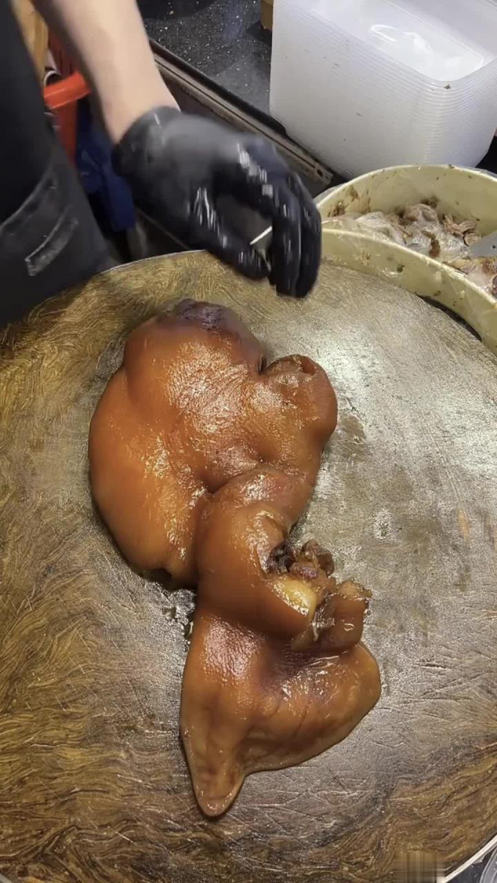 猪头肉切法一看就会