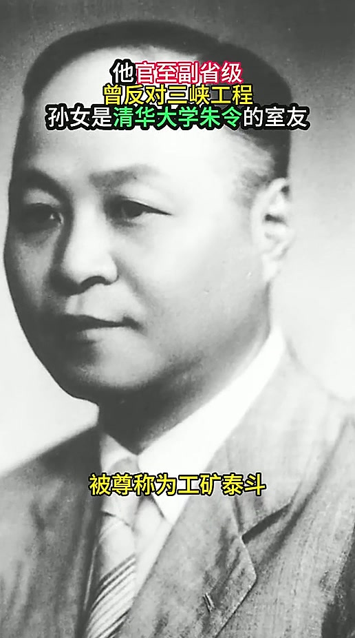 他官至副省级,曾反对三峡工程,孙女是清华大学朱令的室友