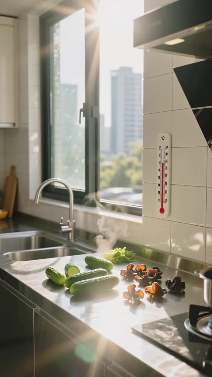 夏季宜食凉拌木耳加黄瓜，清热明目护身体