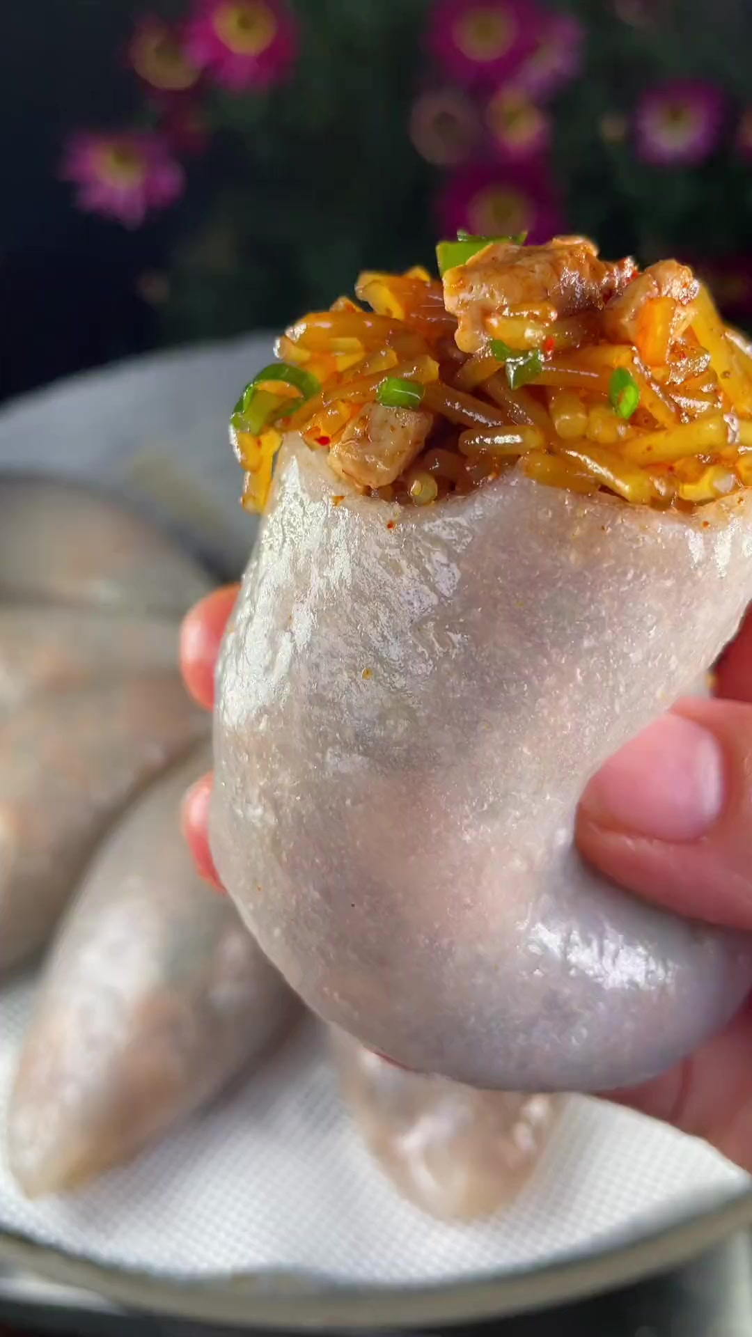 水晶饺子皮糯糯的，QQ的，好好吃！