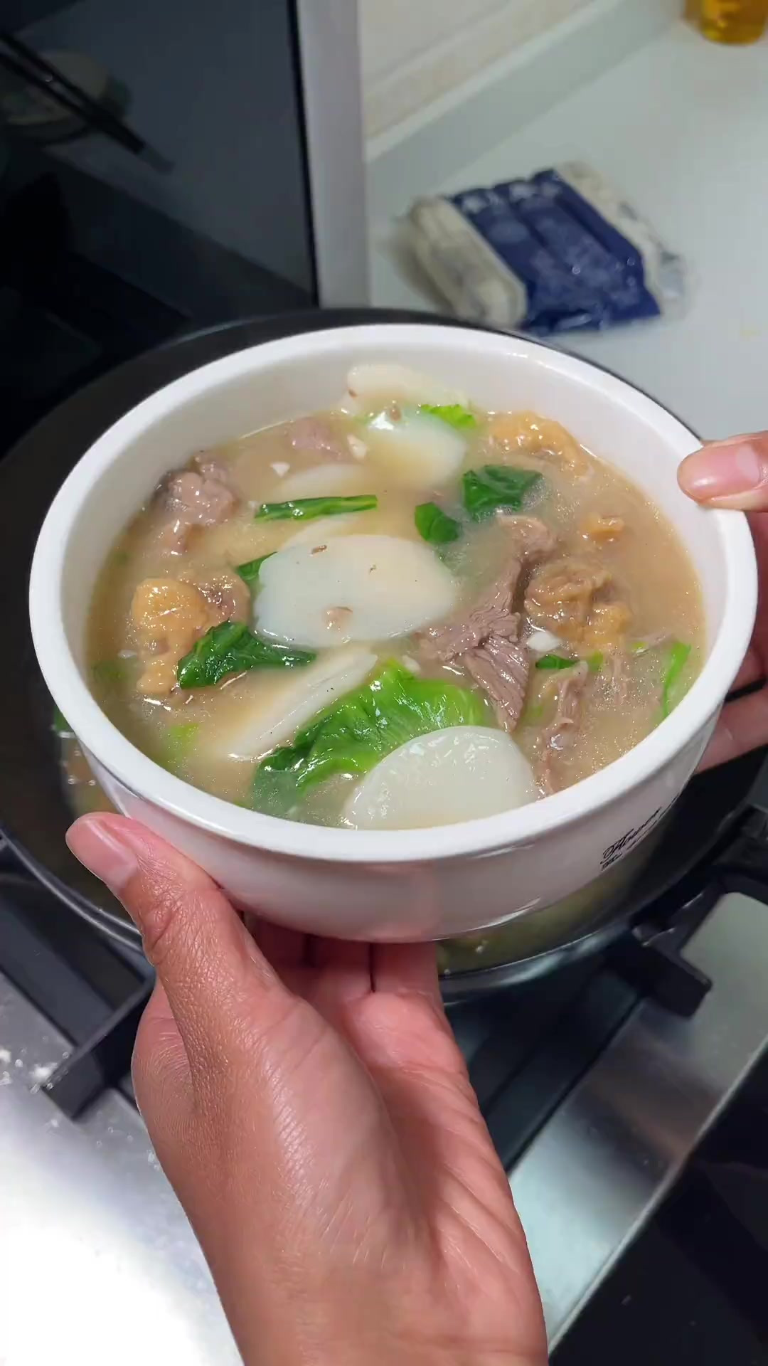 家常汤煮年糕片 简单又好吃 糯叽叽的特别好吃