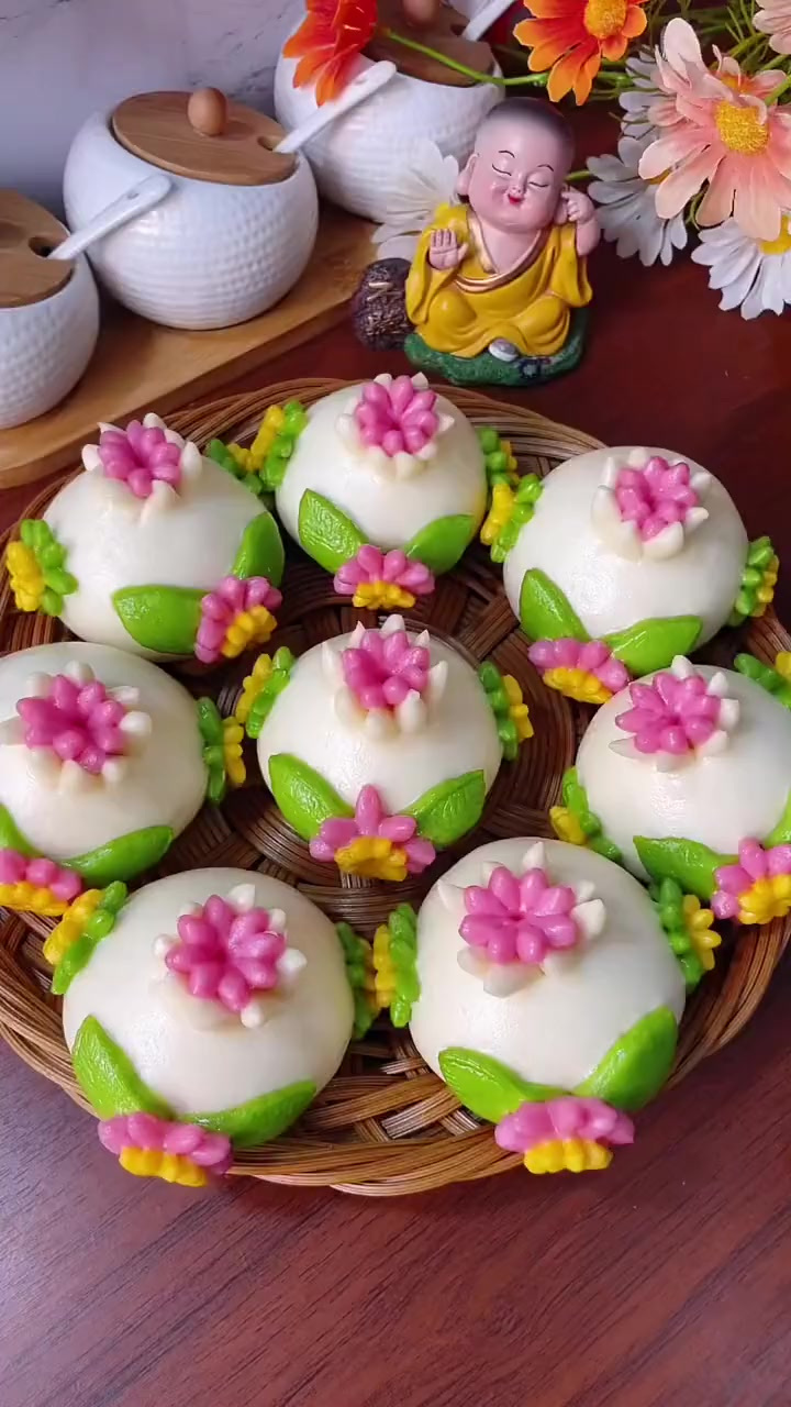 大家快点做起来吧高颜值石榴馒头