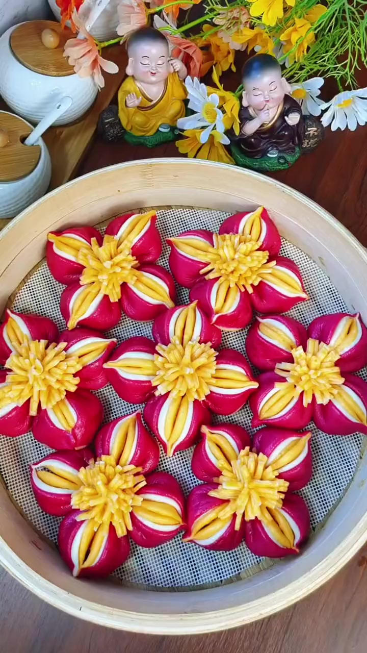 这样高颜值的三色花卷