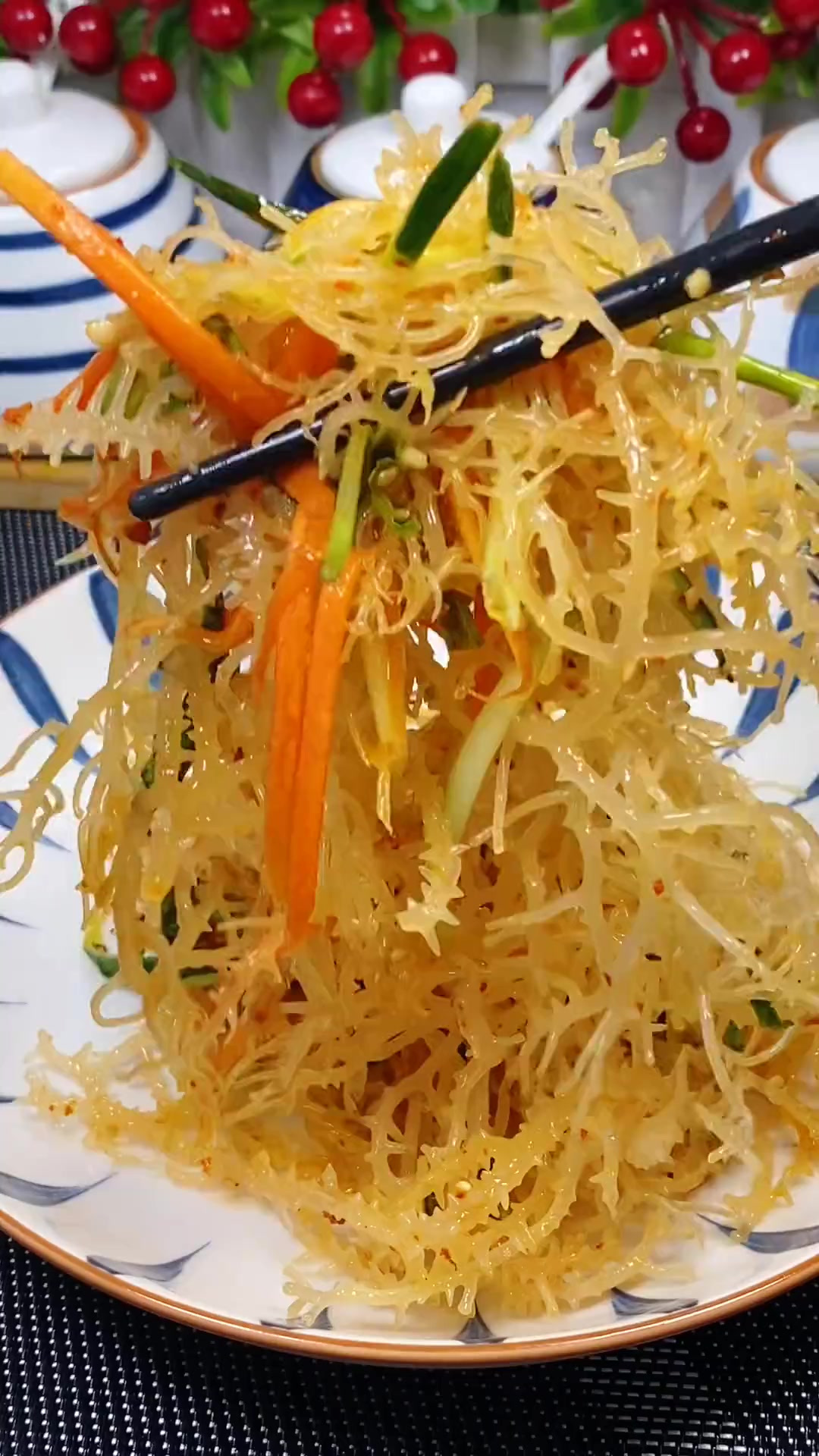 凉拌龙须菜的做法,酸脆爽口下酒又下饭,过年必备的一道小菜