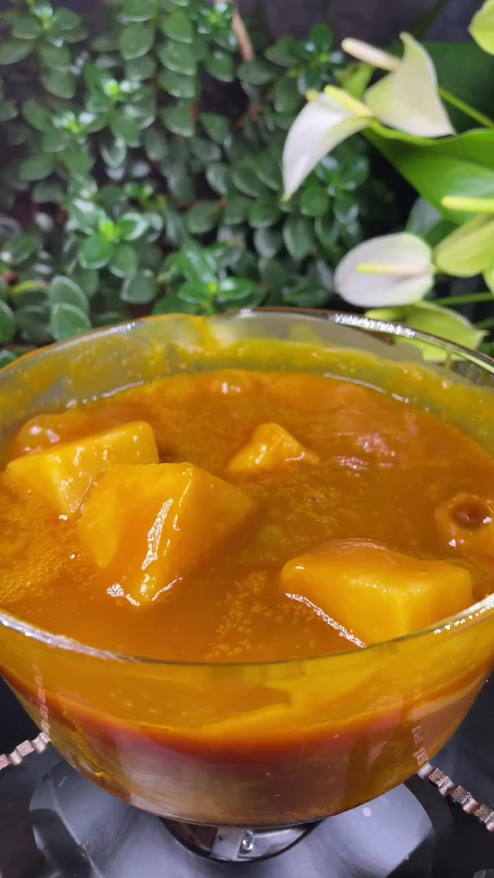 我家高山手打糍粑煎 炸 煮 炒 蒸都可以喔,今天搭配南瓜泥超赞