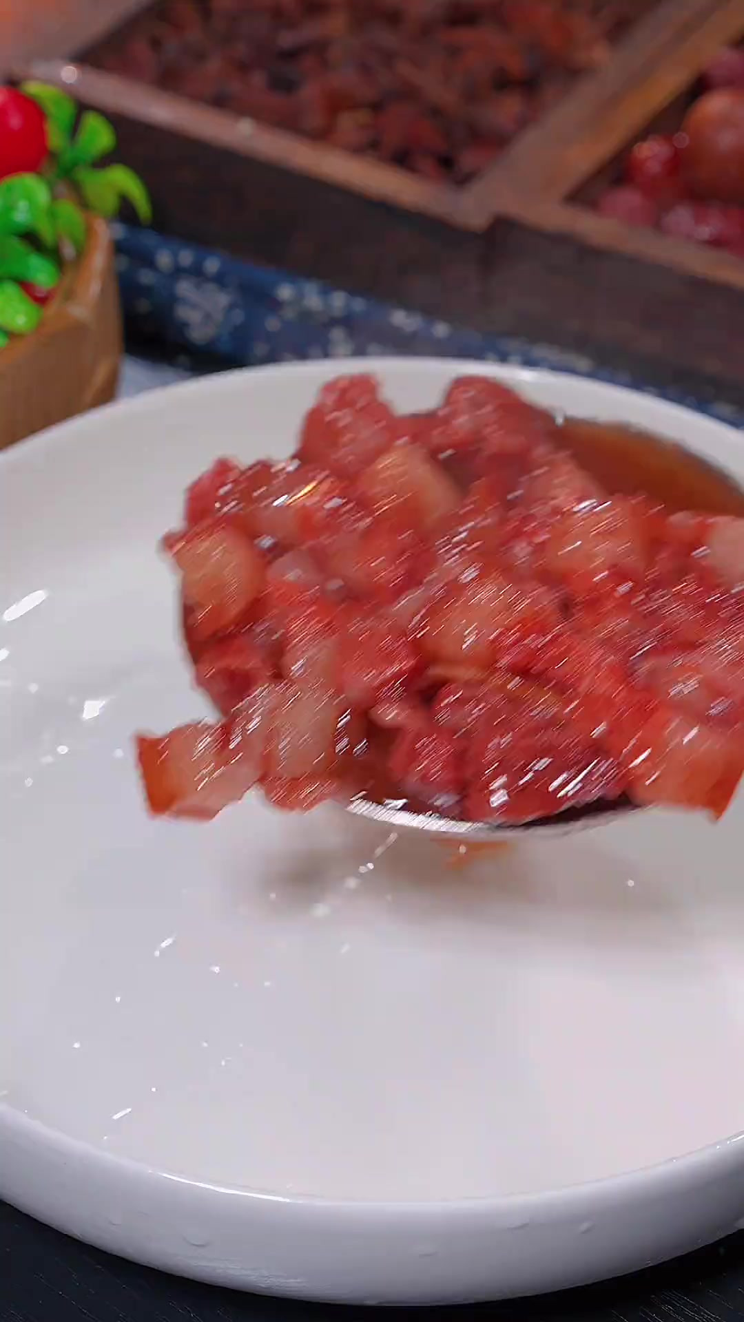 温州的虾子酱蒸肉香喷喷的咸鲜美味每次都能吃3碗大米饭