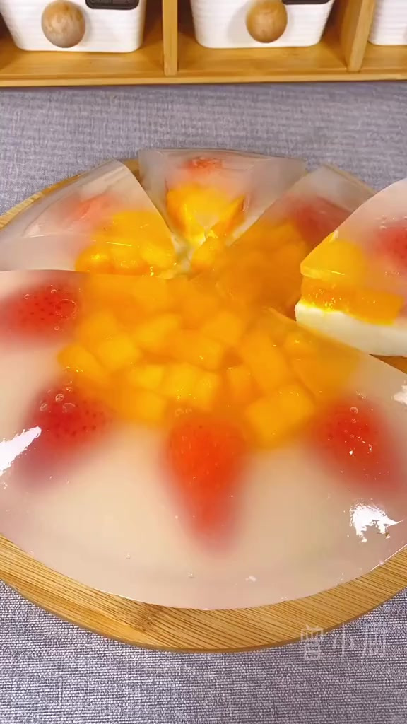 水果果冻蛋糕,简单易学,小朋友们的最爱