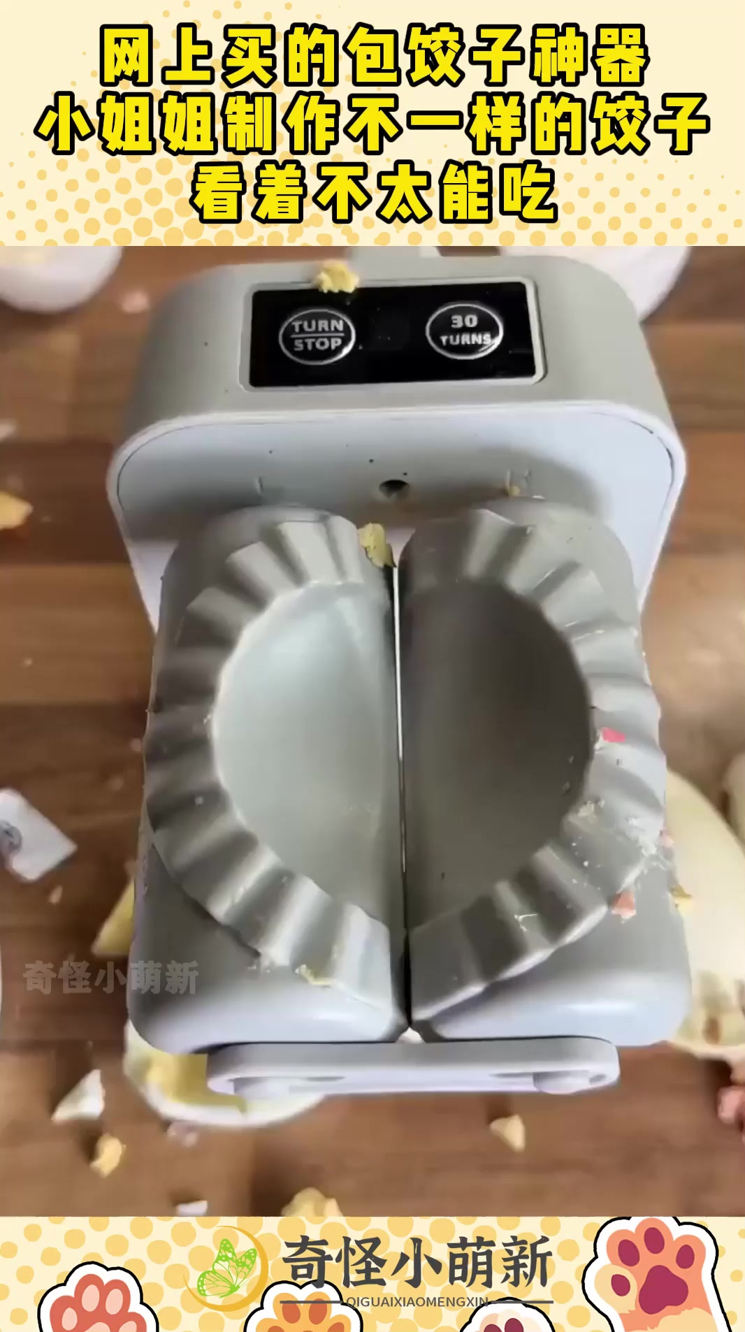 网上买的包饺子神器,小姐姐制作不一样的饺子,看着不太能吃!