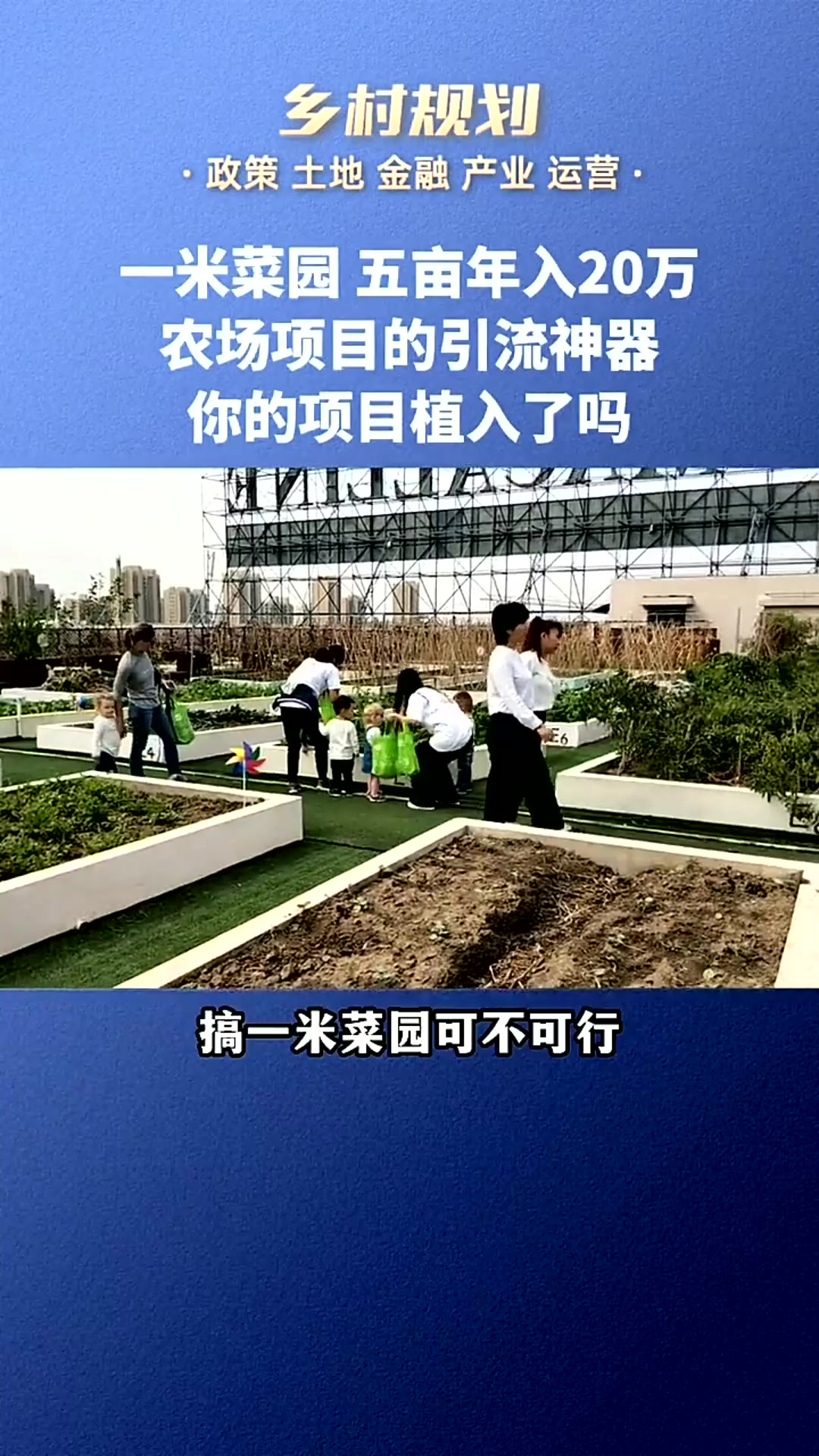 一米菜园火了,五亩地年入20万,引流神器,你的项目植入了吗?