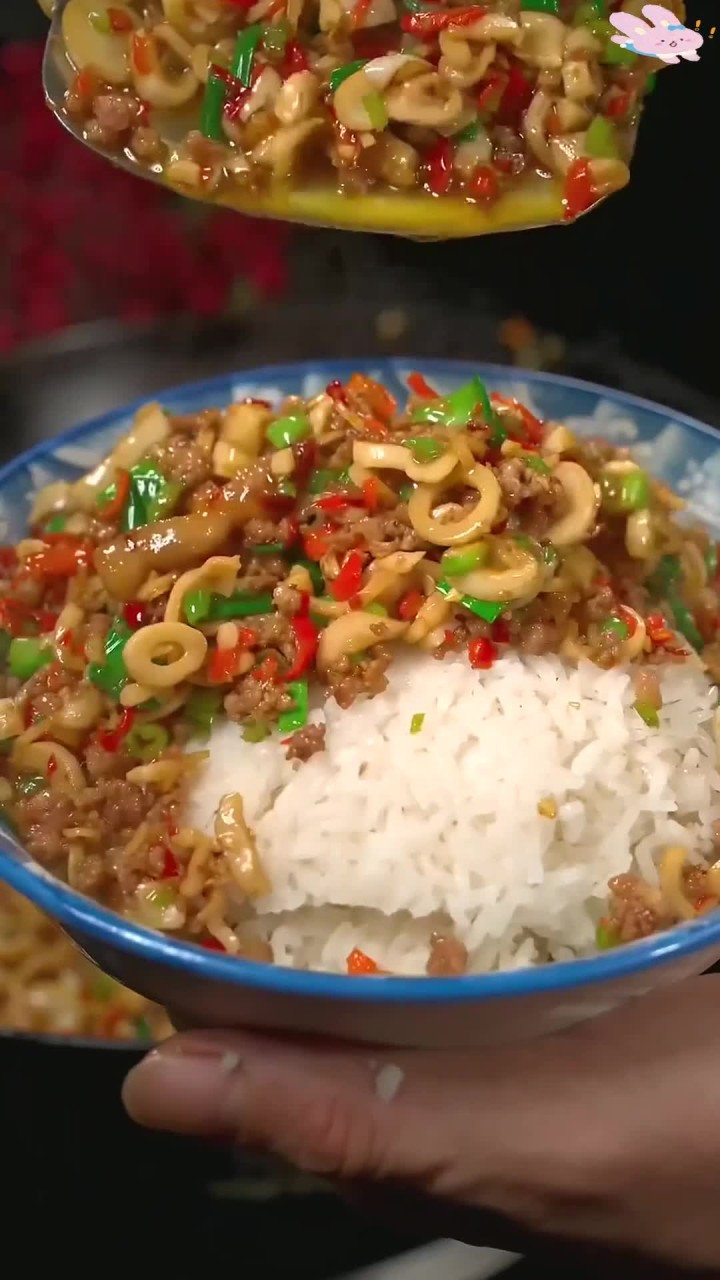 脆嫩竹笋炒肉沫,拌饭一绝,学会这道菜后再也不想点外卖了