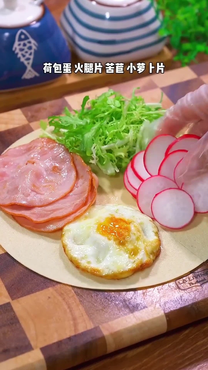 适合早餐和晚餐的杂粮煎饼三明治,好吃没负担,简单又美味