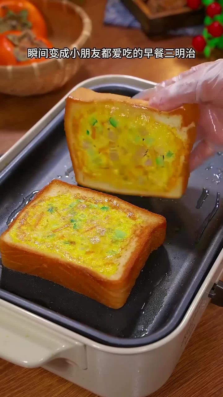 早餐既要快又要吃的营养,妈妈们早起10分钟就能完成的三明治,小朋友爱吃做法还简单～