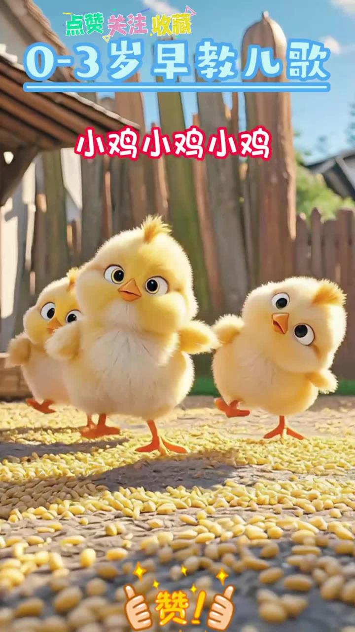 《小鸡吃米》