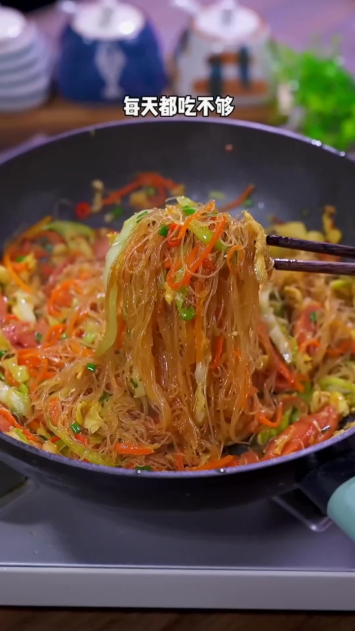 广东炒米粉像我这样做，每天都想吃，简单又美味