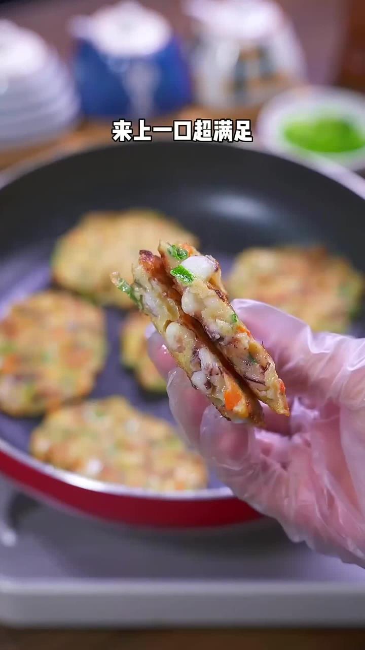 吃一口就爱上的韩式鱿鱼饼,小朋友们超喜欢的