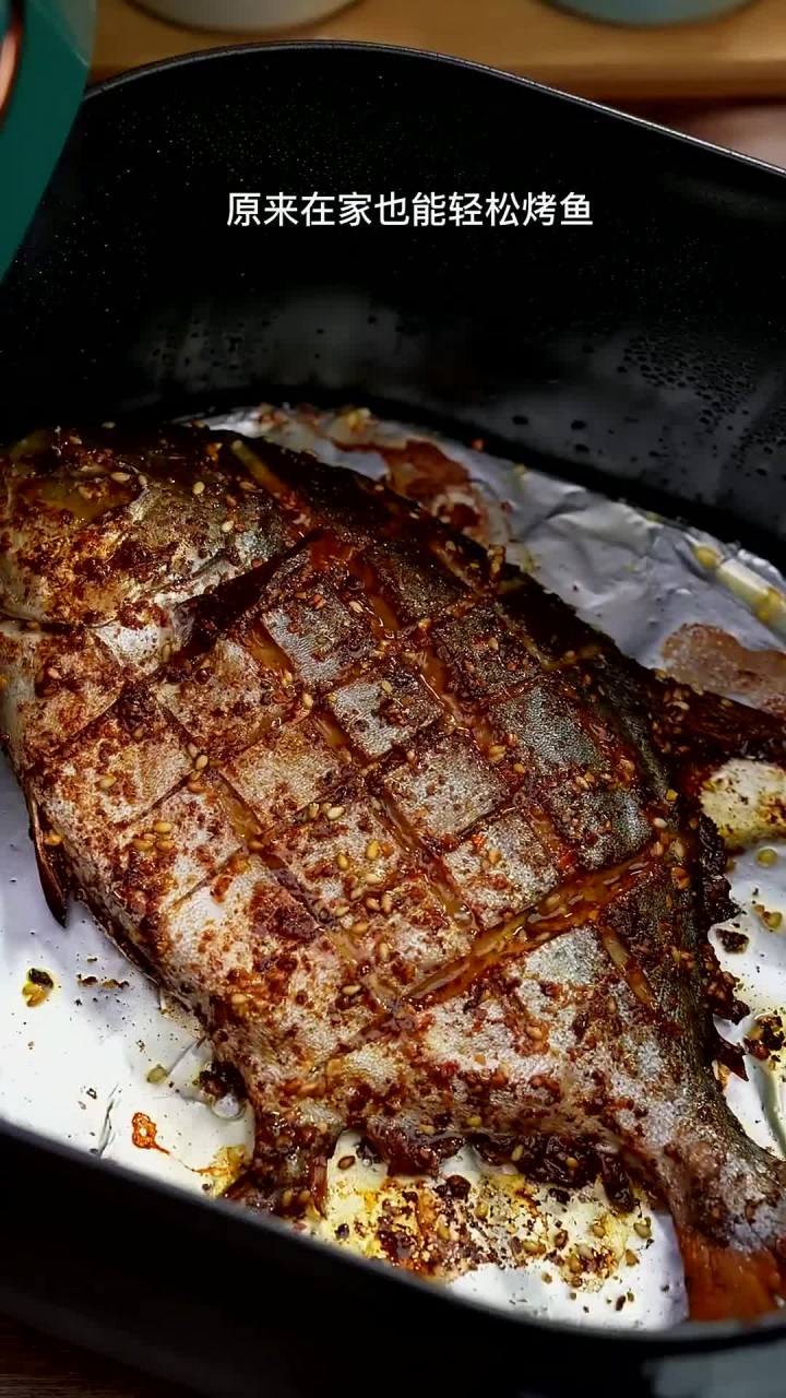 真没想到巨好吃的空气炸锅烤鱼做法那么简单,外焦里嫩的简直好吃到爆
