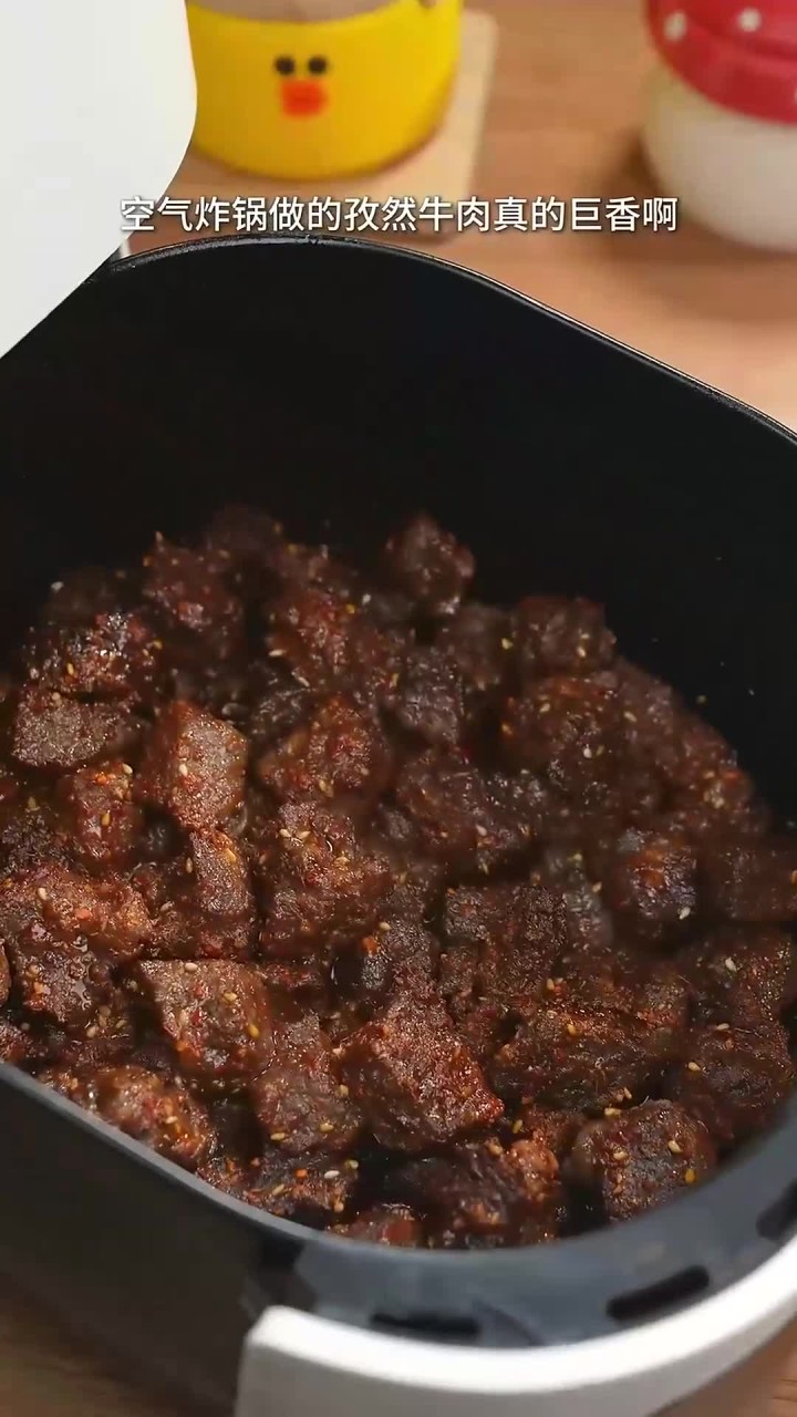 巨简单的空气炸锅版孜然牛肉,麻辣鲜香的一口一个根本停不下来