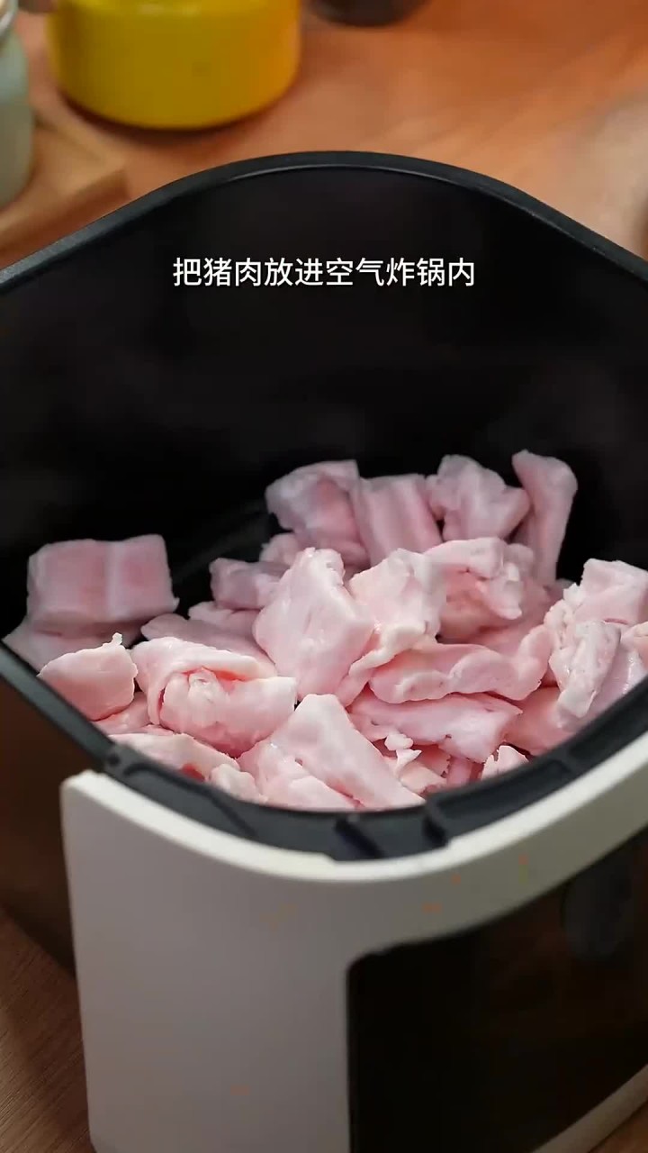 空气炸锅熬猪油,这应该猪油最简单的做法了