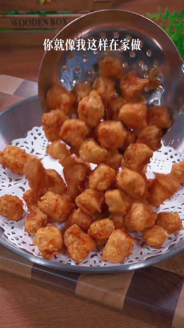 鸡米花家庭版做法,比外面炸鸡店的还要好吃