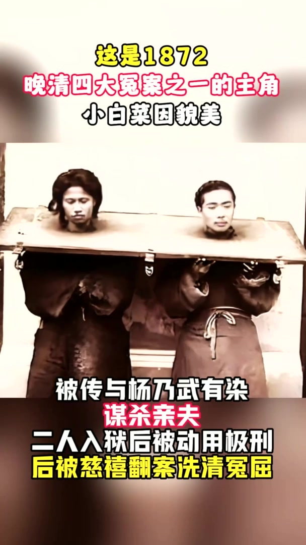 晚清四大奇案主角小白菜,因貌美被造谣出轨,屈打成招后慈禧翻案