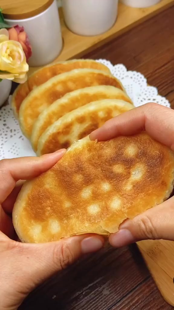 脆皮烧饼 外脆里软 比面包都好吃