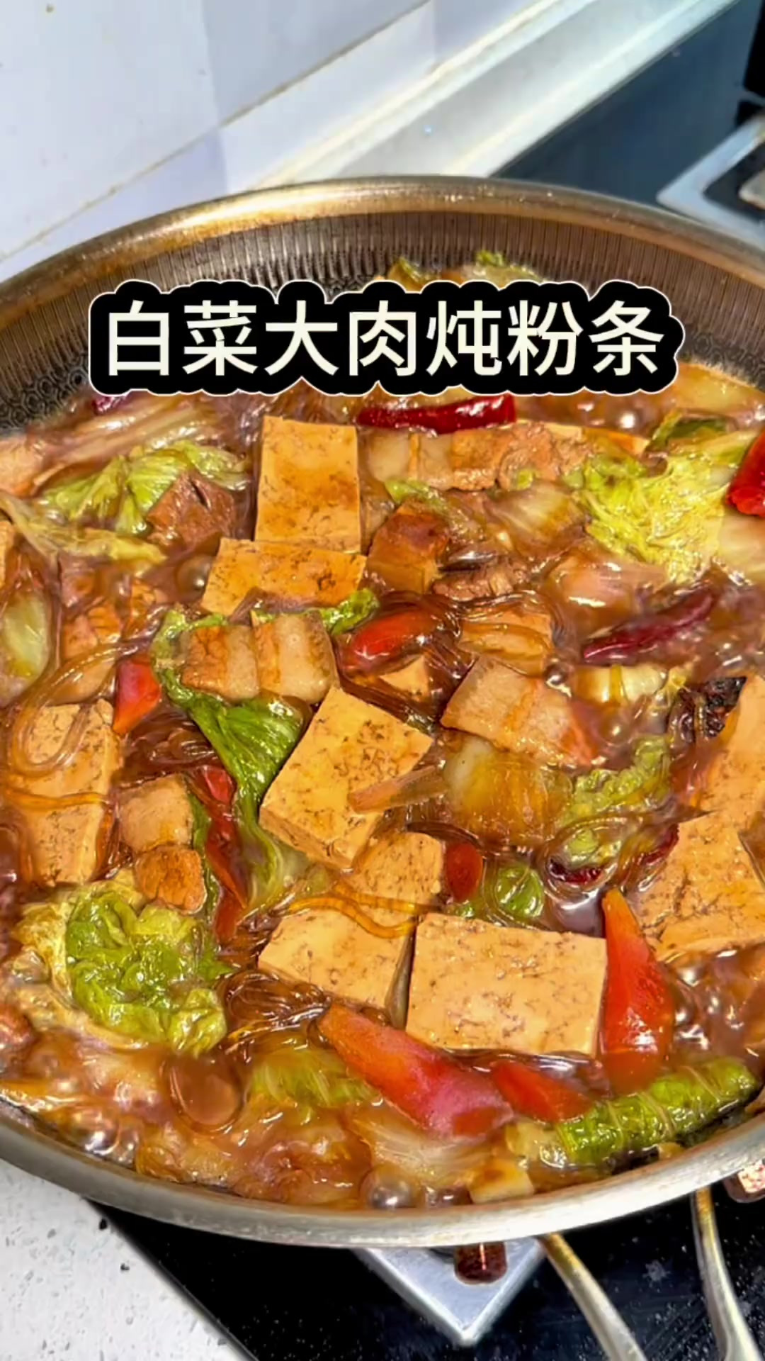 冬天这一锅真少不了，热乎的白菜猪肉粉条配上米饭绝绝子
