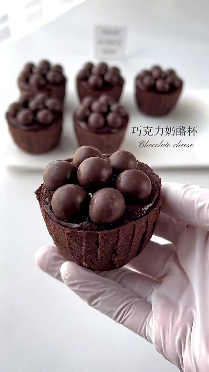 巧克力奶酪杯，巧克力脑袋一口沦陷～