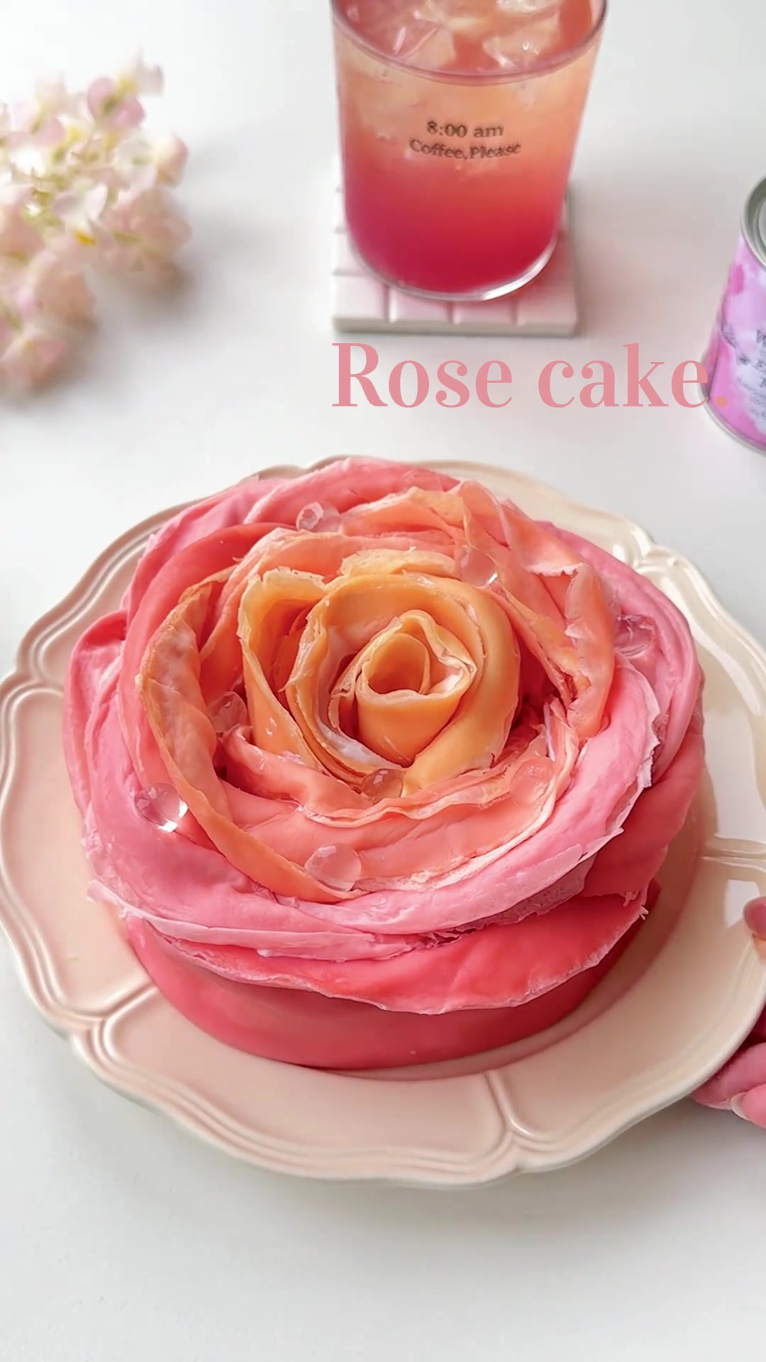 春日限定浪漫 _ 玫瑰千层蛋糕太好看啦