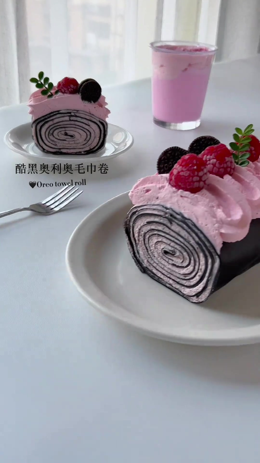 酷黑奥利奥千层卷蛋糕只要平底锅就能搞定,巨巨巨好吃～