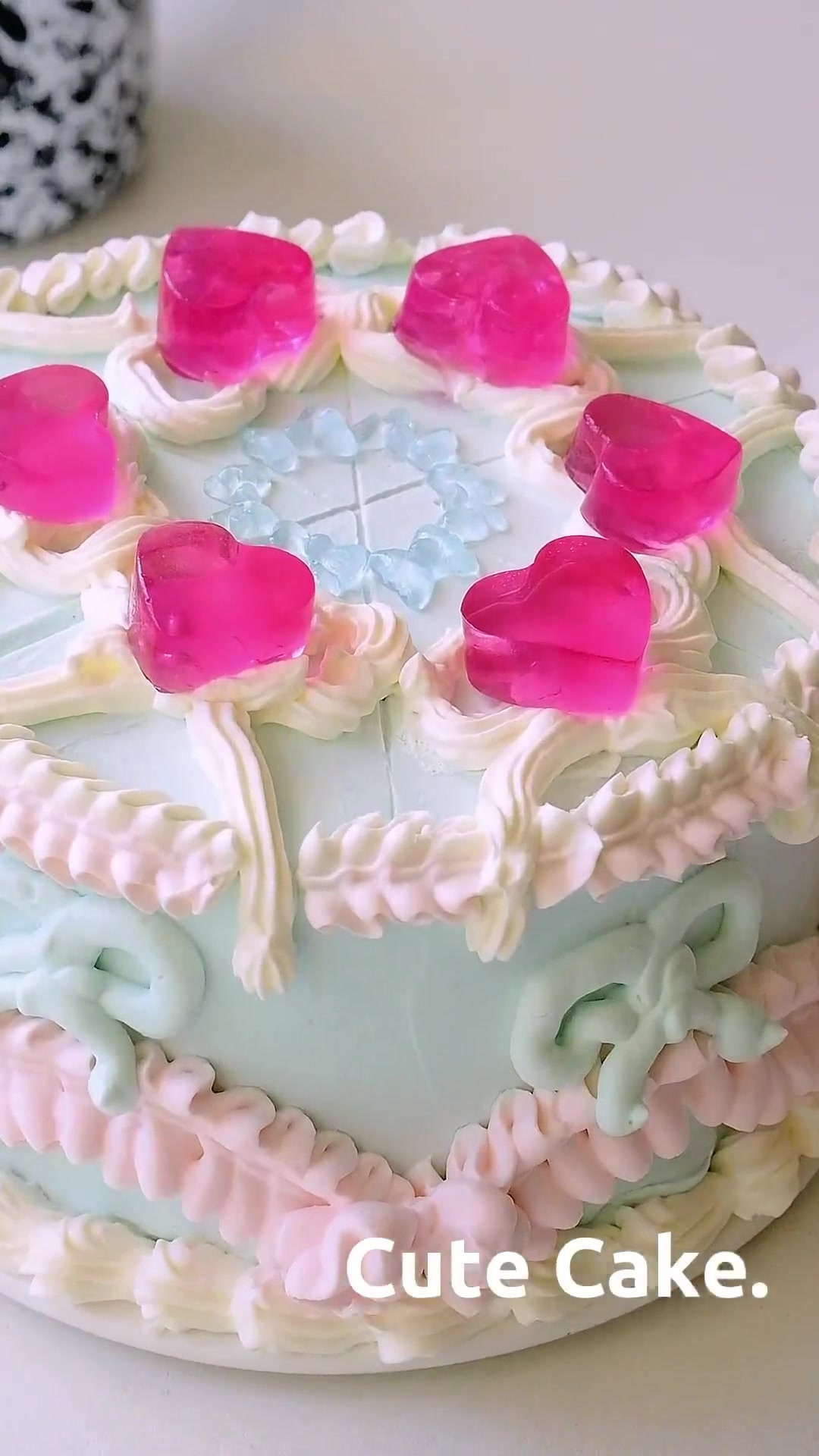 超可爱韩式复古yk蒸汽波蛋糕 复刻ins博主真的太