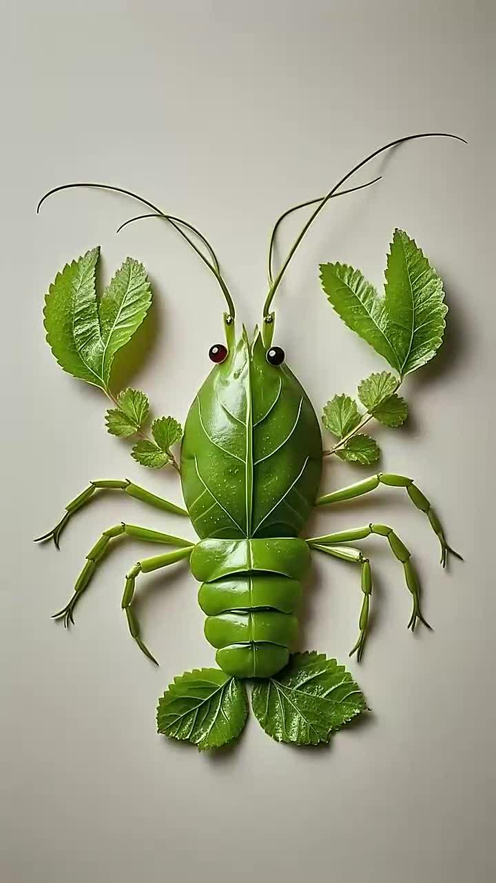 叶子龙虾威武,叶子骆驼可爱极了,叶子鱼生动可爱