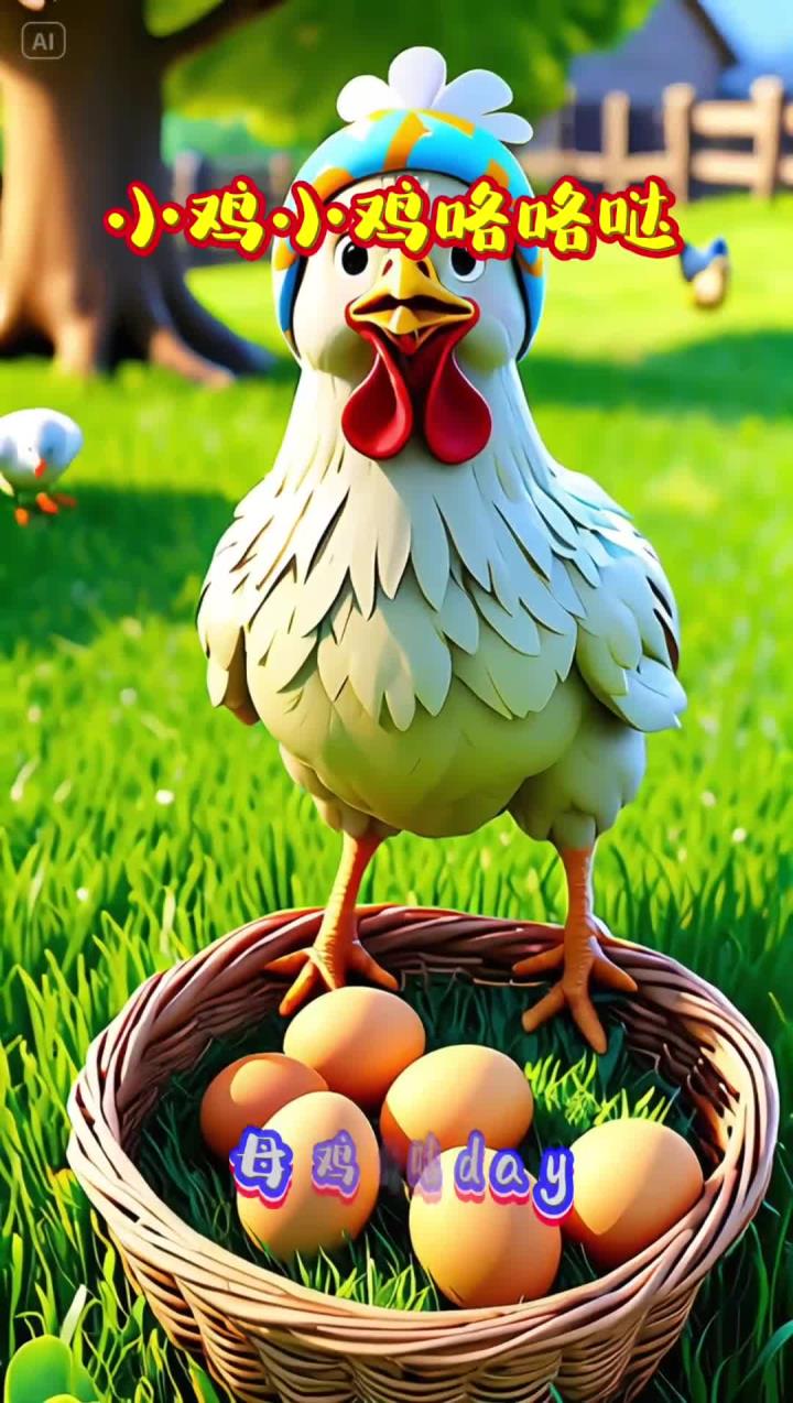 小鸡咯咯哒可爱小鸡儿童喜欢的小视频儿童动画早教儿歌