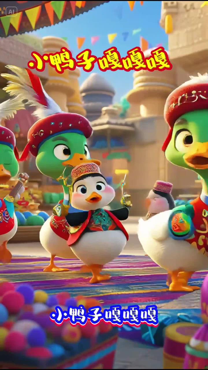 小鸭子嘎嘎嘎儿歌早教启蒙儿童喜欢的小视频儿童动画