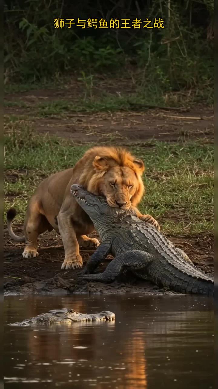 狮子与鳄鱼的王者之战