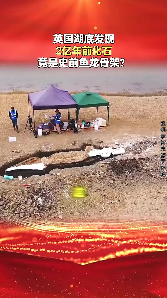 英国湖底发现2亿年前化石，竟是史前鱼龙骨架？