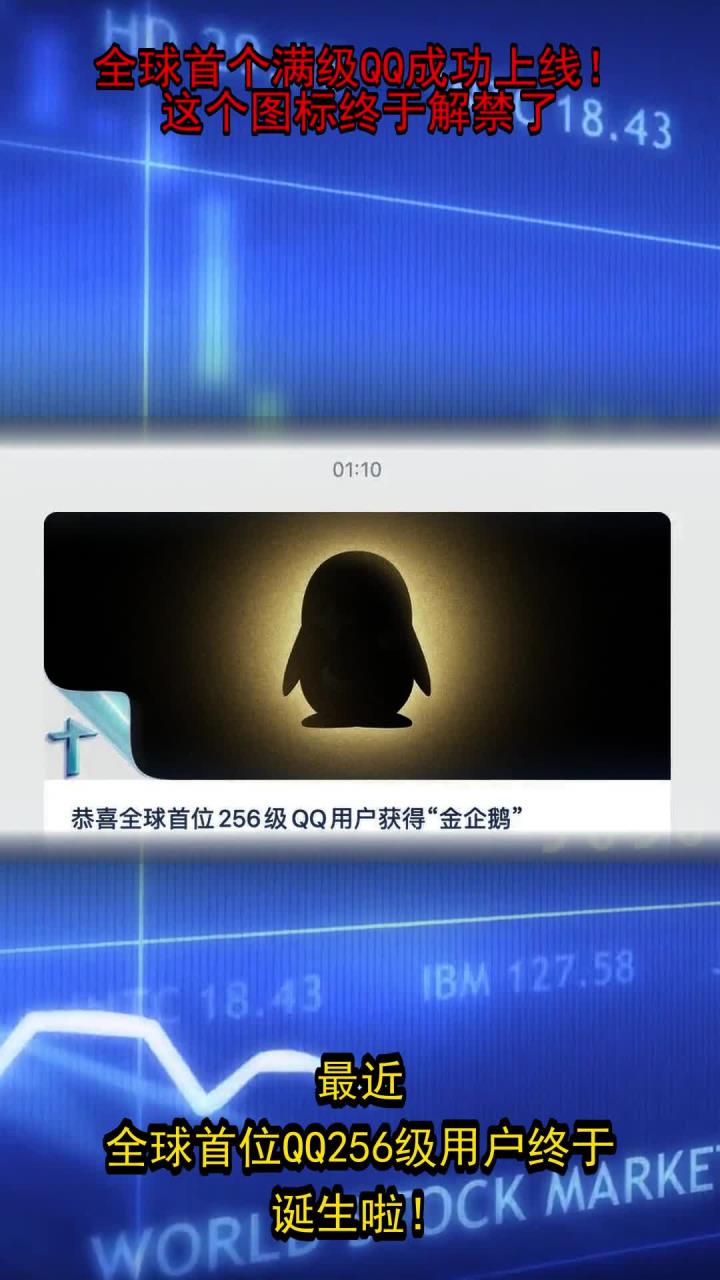 全球首个满级QQ成功上线！这个图标终于解禁了