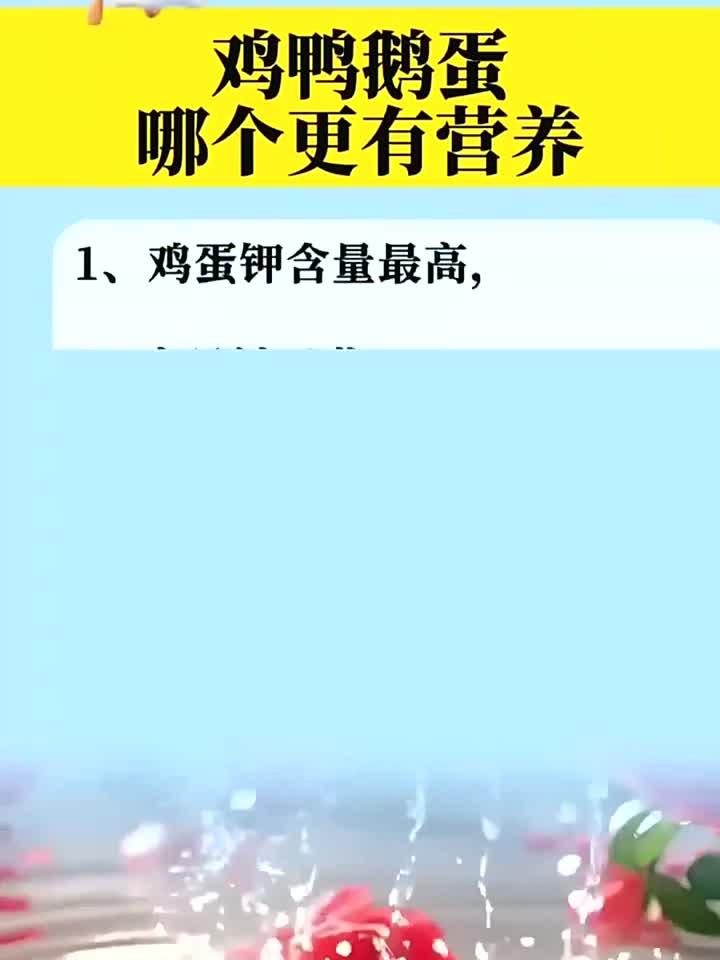 润元：鸡鸭鹅蛋哪个更有营养！